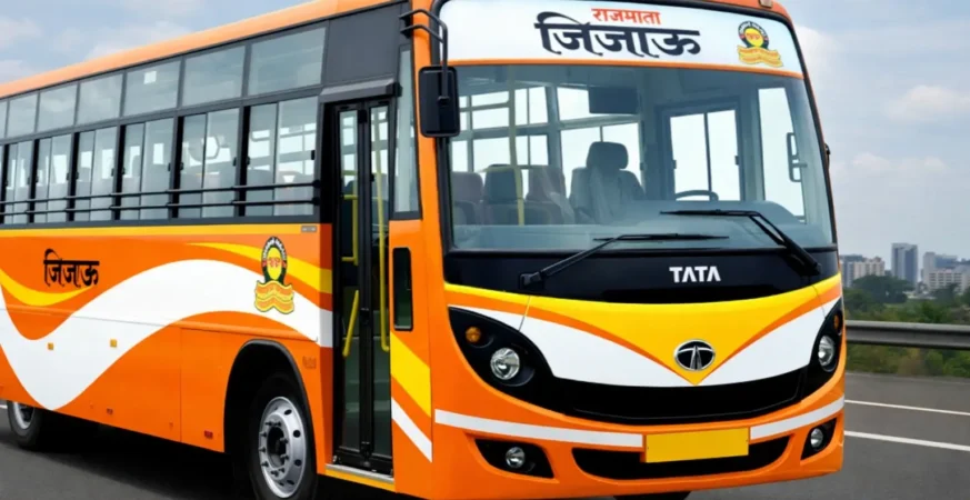 Rajmata Jijau ST bus Maharashtra representative image MSRTC new bus service Maharashtra Modern ST bus Maharashtra news Maharashtra state transport new bus राजमाता जिजाऊ एसटी बस