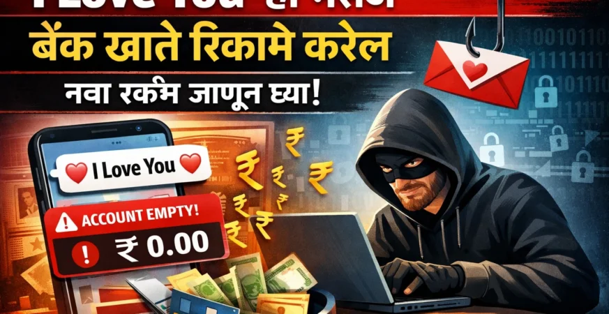 Valentines Day Scam alert I Love You message bank fraud warning