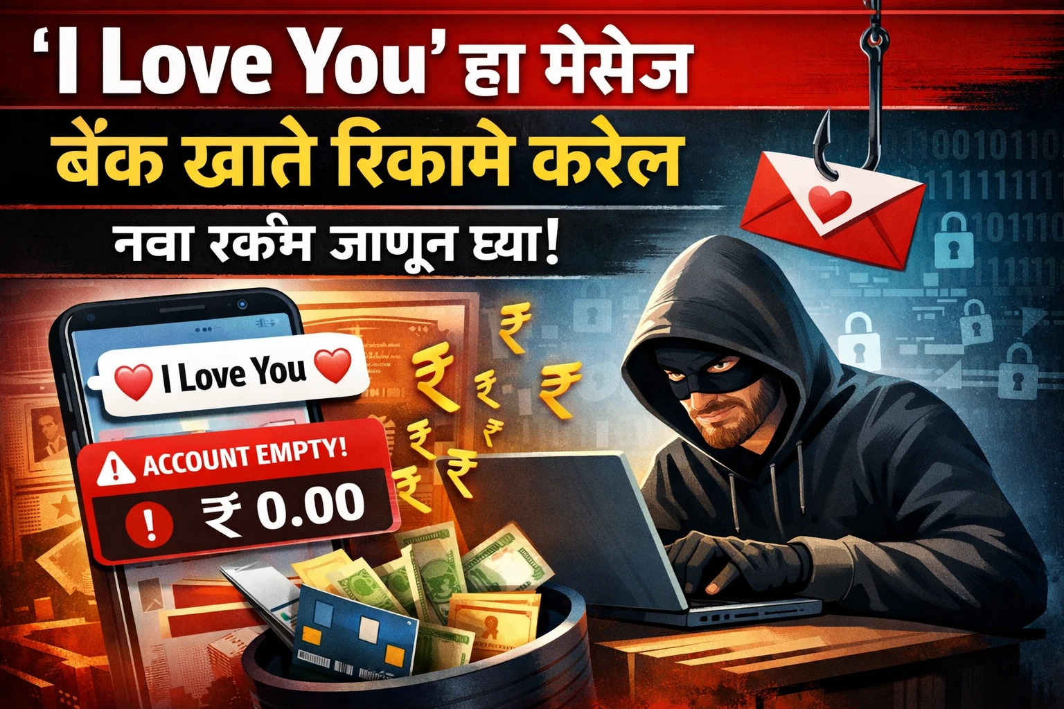 Valentines Day Scam alert I Love You message bank fraud warning