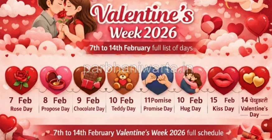 Valentine’s Week 2026 full list in Marathi from Rose Day to Valentine Day