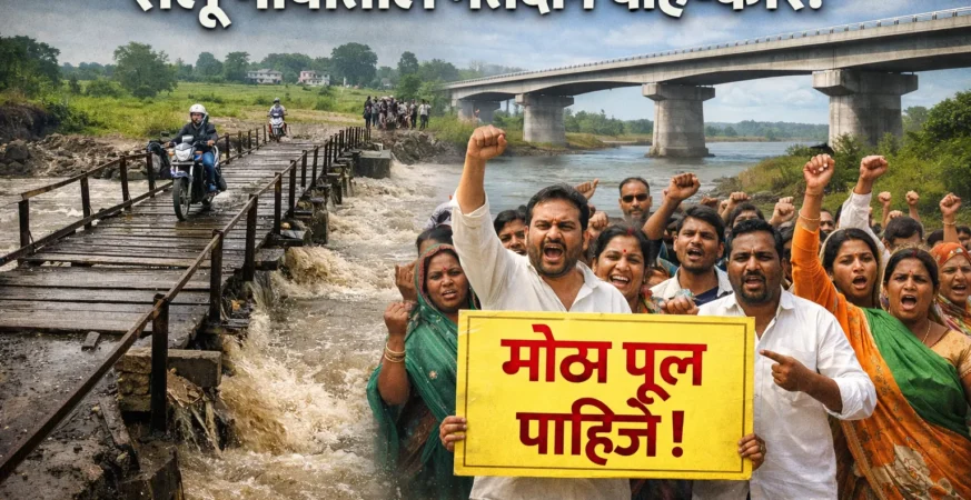 Parbhani Selu taluka Karpara river bridge issue, villagers boycott voting demanding big bridge in rural Maharashtra